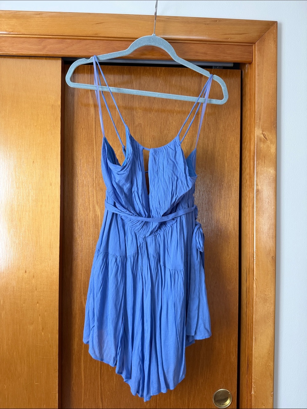 Mustard Seed Blue Strappy Summer Romper